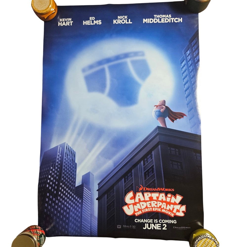 Captain Underpants: The First Epic Movie 2017 Promo Movie Poster 27x40 D/S